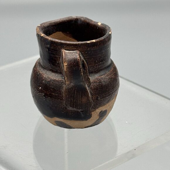 Vintage Clay Mini Creamer Matchstick Toothpick Holder Folk Art Primitive Kitschy - Picture 8 of 8